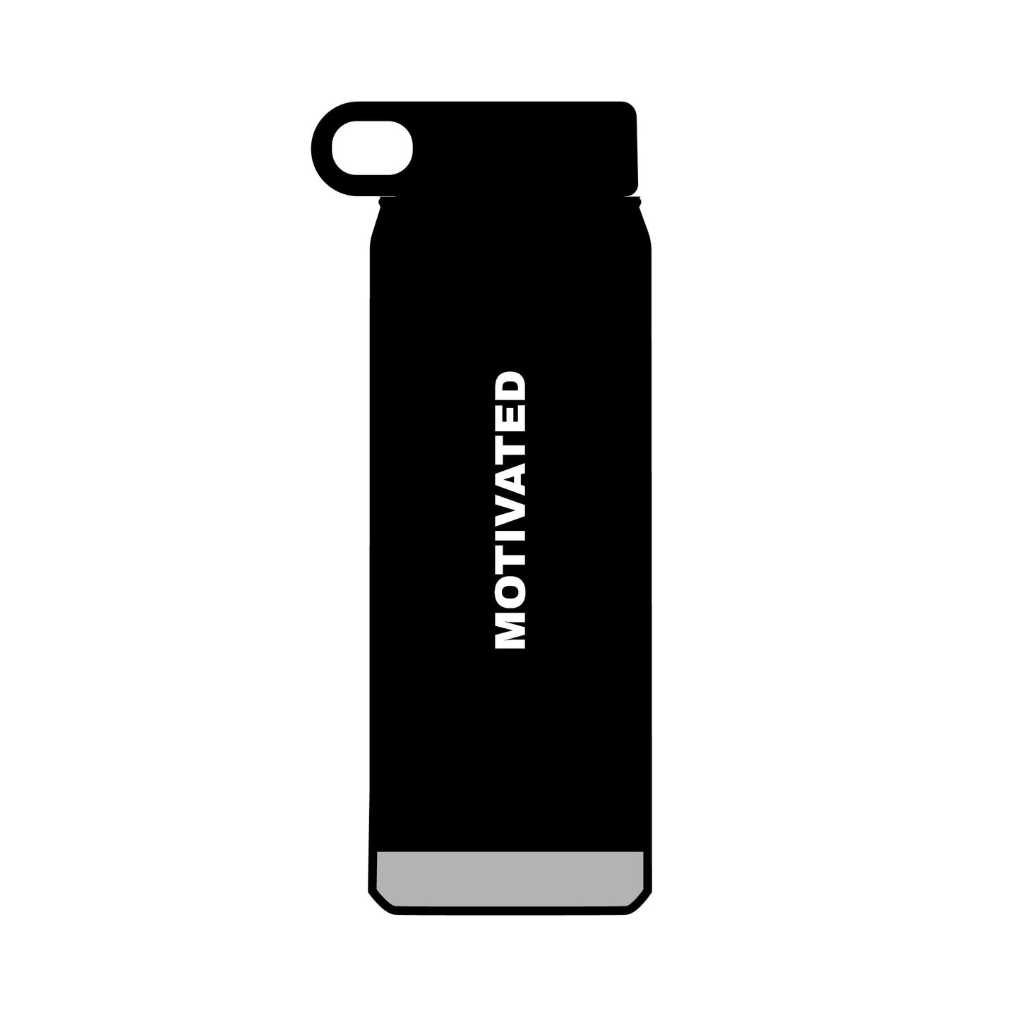Black Motivated Water Bottle, 32oz